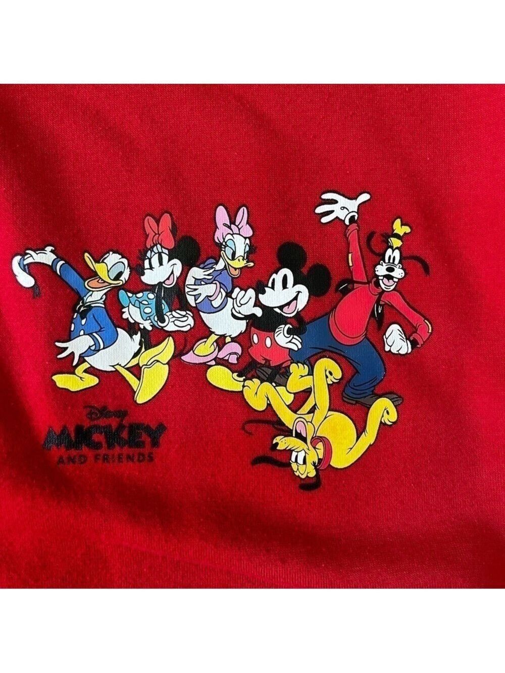 Disney Mickey and Friends Red Sweatshirt Medium
